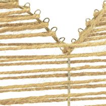 Article Coeur Jute Naturel Pour Fleurs Séchées 35cm 4pcs