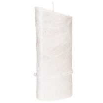 Article Bougie de mariage, bougie de mariage argentée, bougie blanche 210/85 mm