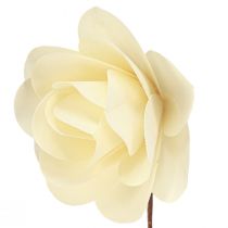 Article Roses décoratives en bois roses artificielles crème roses en bois Ø10cm 12 pcs