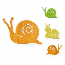 Escargots en bois, assortis 3,5cm 39P