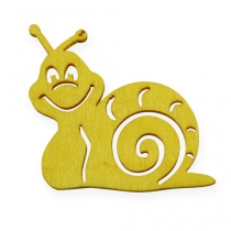 Escargots en bois, assortis 3,5cm 39P