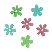 Fleurs en bois Multicolore Ø4cm 72P