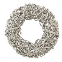 Article Couronne en bois couronne décorative rotin blanc naturel Ø30cm H9,5cm