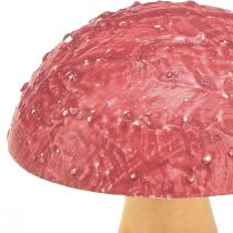 Article Champignons en bois champignons décoratifs décoration de table automne rouge naturel 5×6cm 9pcs