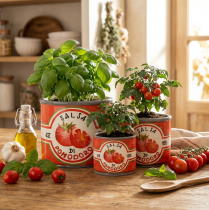 Article Pots décoratifs en céramique à motif tomate, 14 cm, lot de 3, pour une touche d'élégance dans votre intérieur.