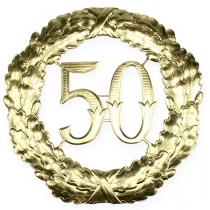 Numéro d’anniversaire doré 50 Ø 40 cm