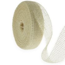 Article Bande de jute blanchie 5 cm x 40 m pour décoration