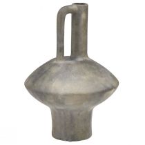 Article Vase cruche en céramique aspect antique céramique gris rouille H27cm