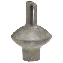 Article Vase cruche en céramique aspect antique céramique gris rouille H27cm