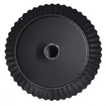 Article Bougeoir en métal en forme de gâteau, noir, Ø18cm, 2 pièces