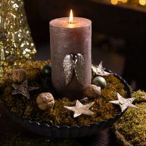 Article Lot de 4 bougies à suspendre en forme d&#39;ailes d&#39;ange de Noël argentées 4 x 7 cm