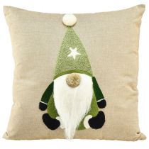 Article Coussin décoratif avec gnome coussin décoratif vert beige 40×40cm