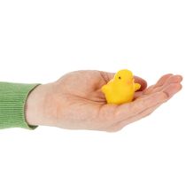 Article Petits poussins de Pâques, floqués jaunes et orange, 4,5 cm de haut, lot de 18.