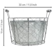 Article Corbeille en métal avec pot amovible pour plantation Ø26cm