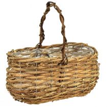 Article Panier à planter avec anse en vigne naturelle 25x14,5x24,5cm