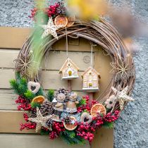 Couronne de porte en saule, couronne de saule, couronne décorative naturelle, Ø30cm