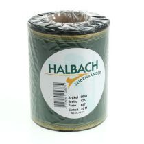 Article Ruban moiré vert foncé élégant, 125 mm, bordé de perles dorées, ruban de deuil, décoration de mariage, ruban à nœud