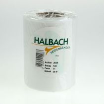 Article Ruban blanc pour couronne, 125 mm, 25 m, ruban décoratif pour cérémonie funéraire et décoration de tombe