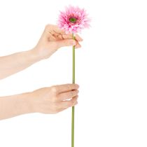 Article Fleurs artificielles Gerbera rose 47 cm avec tige flexible – Lot de 6