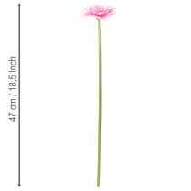 Article Fleurs artificielles Gerbera rose 47 cm avec tige flexible – Lot de 6