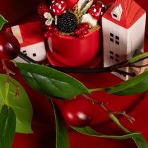 Article Guirlande artificielle de cerises. Idéale pour une décoration naturelle. Aspect floral. 160 cm.