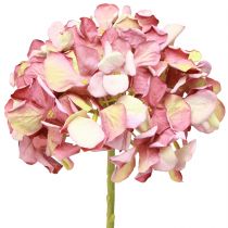 Article Hortensia Artificiel Grand Rose Mauve Ø15cm L58cm 2pcs