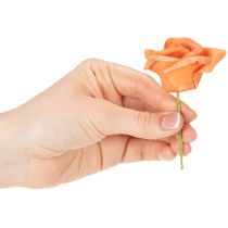 Article Roses artificielles orange 5 cm mousse lot de 100