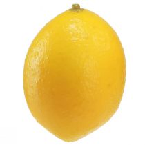 Article Lot de 12 citrons artificiels décoratifs jaunes (4,5 cm x 6,5 cm), fruits artificiels d'un réalisme saisissant pour la décoration de table et les loisirs créatifs.