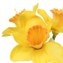 Article Jonquilles artificielles fleurs en soie jonquilles jaunes 40cm 3 pcs