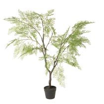 Article Künstlicher arbre avec feuilles fines 120 cm en plastique et soie pour intérieur