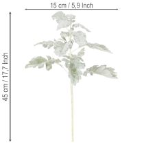 Article Branche artificielle de séneçon (Senecio), finement travaillée, 45 cm, 3 pièces