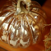 Article Décoration citrouille en verre décoration de table citrouille orange Ø14cm H18cm