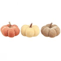 Article Tissu de décoration citrouille citrouilles jaune beige rouge marron Ø7cm 9 pcs