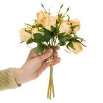Article Bouquet de roses artificielles, décoration réaliste pour le salon, 31 cm, 3 pièces