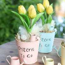 Article Fleur artificielle tulipe jaune Real Touch fleur de printemps H21cm