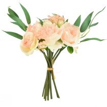 Article Bouquet de fleurs artificielles pivoines paeonia roses eucalyptus artificiel 32cm