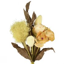 Article Bouquet de fleurs artificielles rose hortensia aspect sec décoration vintage 38cm