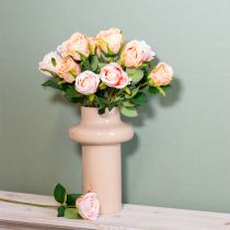Article Bouquet de roses artificielles pour une décoration intérieure élégante et les occasions festives, 44 cm, 6 pièces