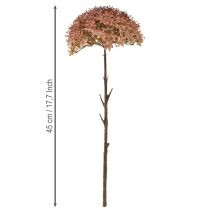 Article Branche artificielle décoration d'automne branche de fleur marron rouge 45cm 2 pièces