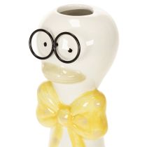 Article Lot de 3 figurines en céramique en forme de canards avec lunettes, décoration printemps-été, H 25 cm