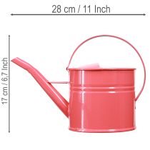 Article Arrosoir décoratif en métal, pot de fleurs rose, 1,25 l, intérieur/extérieur, balcon