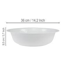 Article Coupe en métal blanche Ø36cm avec finition émail
