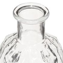 Article Mini Vases Bouteilles Décoratives Carrées en Verre H13cm 4pcs