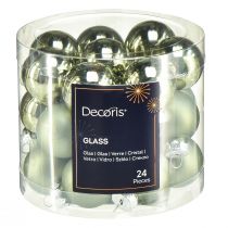 Article Mini boules de sapin de Noël verre vert mix Ø2,5cm 22 pcs