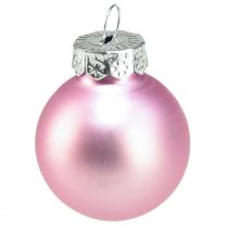 Article Mini boules de sapin de Noël en verre violet clair Ø2,5cm 22 pcs