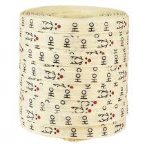 Article Ruban de curling durable ruban cadeau blanc Noël &quot;Ho Ho Ho&quot; 10mm 100m