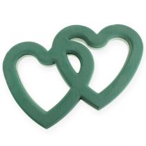 Article Duo de mousse florale humide coeur 37cm avec ventouse 2 pièces