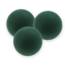 Boule en mousse florale petite verte Ø12cm 5 pcs