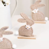 Article Figurines de lapin de Pâques, décoration printanière pour salon et table, 18 cm, lot de 6