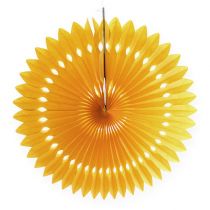 Suspension fleur décorative, papier alvéolé, jaune,  Ø 40 cm, 4 p.